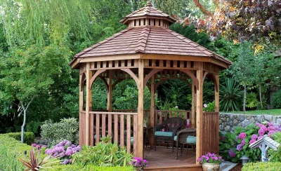مزایای ساخت آلاچیق چوبی در باغ