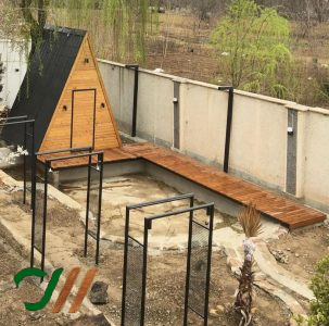 کلبه چوبی سوئیسی، ترکیبی فلز و ترموود، کرج خوشنام