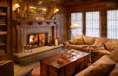 ایدههایی برای دکوراسیون داخلی کلبه چوبی فضای باز